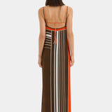 Sir Destino Scoop Slip Dress in Pacha Stripe