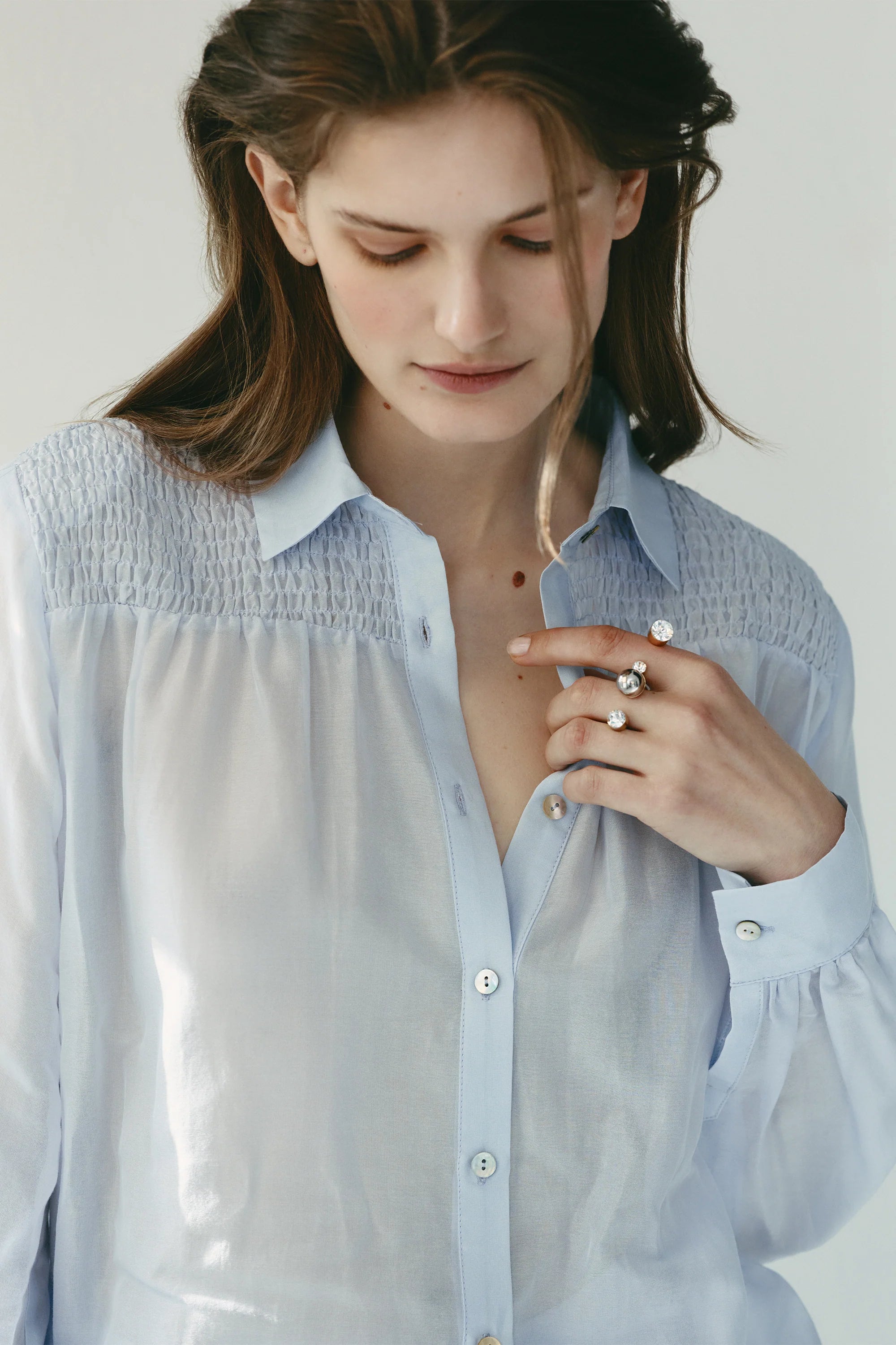 Sarah-Jane Clarke Monet Blouse in Misty Blue