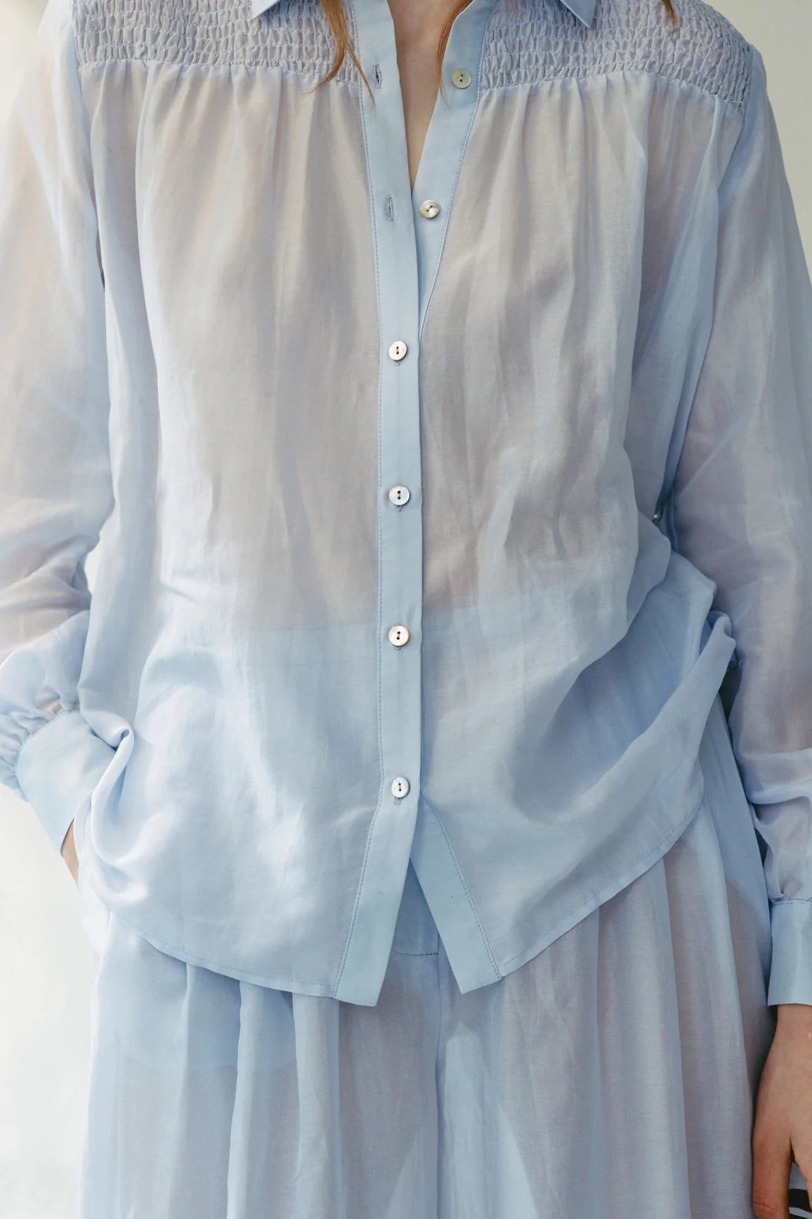 Sarah-Jane Clarke Monet Blouse in Misty Blue