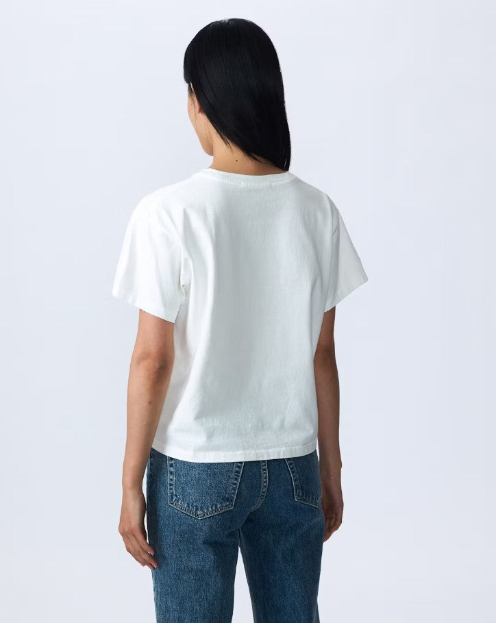 Slvrlake Square Tee in Natural White