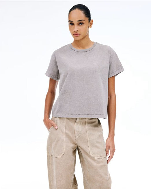 Slvrlake Square Tee in Desert Taupe