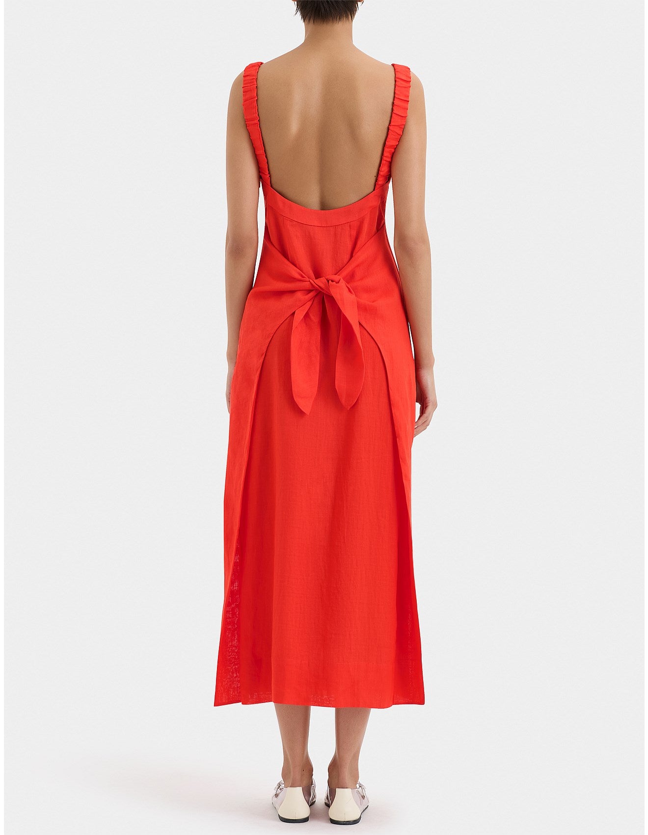 Sir Rosalia Open Back Dress in Tangerine