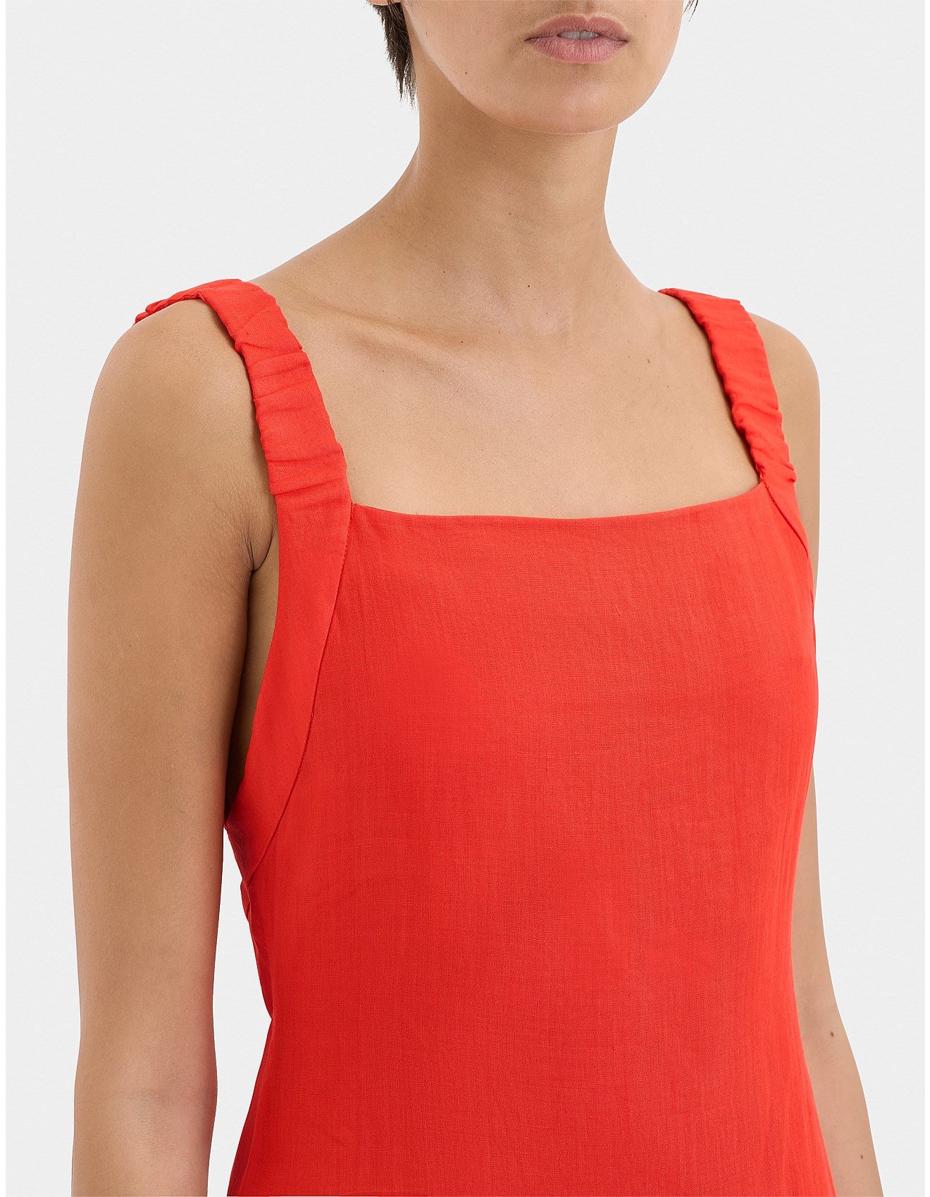 Sir Rosalia Open Back Dress in Tangerine