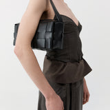 St Agni Woven Slim Tote in Black