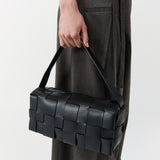 St Agni Woven Slim Tote in Black