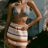 Soleil Soleil Tyler Mini Skirt in Iris Crochet