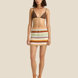 Soleil Soleil Tyler Mini Skirt in Iris Crochet