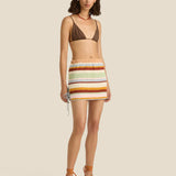 Soleil Soleil Tyler Mini Skirt in Iris Crochet