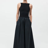 St Agni Bateau Cut Out Dress In Black