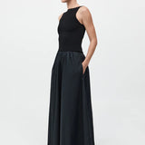 St Agni Bateau Cut Out Dress In Black