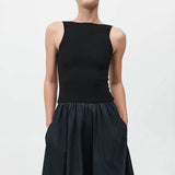 St Agni Bateau Cut Out Dress In Black