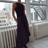 St Agni Bateau Cut Out Dress In Black