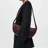 St Agni Soft Crescent Bag in Plum