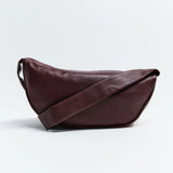 St Agni Soft Crescent Bag in Plum