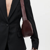 St Agni Soft Crescent Bag in Plum