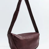 St Agni Soft Crescent Bag in Plum