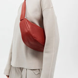 St Agni Soft Crescent Bag in Rosso