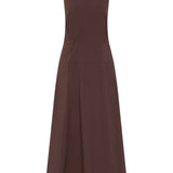 St Agni Halter Wrap Dress in Liqueur