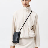 St Agni Lattice Contrast Sling Pouch in Black