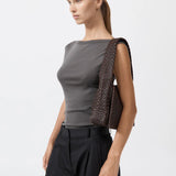 St Agni Lattice Everyday Satchel In Coffee
