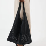St Agni Perforated Soft Tote in Black