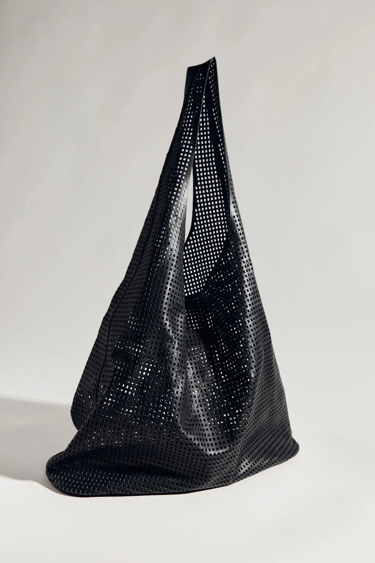 St Agni Perforated Soft Tote in Black