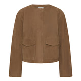 St Agni Suede Utility Cocoon Bomber In Toffee