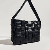 St Agni Textured Mini Woven Tote in Black