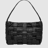 St Agni Textured Mini Woven Tote in Black