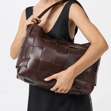 St Agni Woven Large Tote in Chocolate