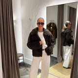 Stand Studio Kenzia Jacket in Dark Brown