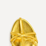 Studio Amelia Aviary 70 Heel in Gold