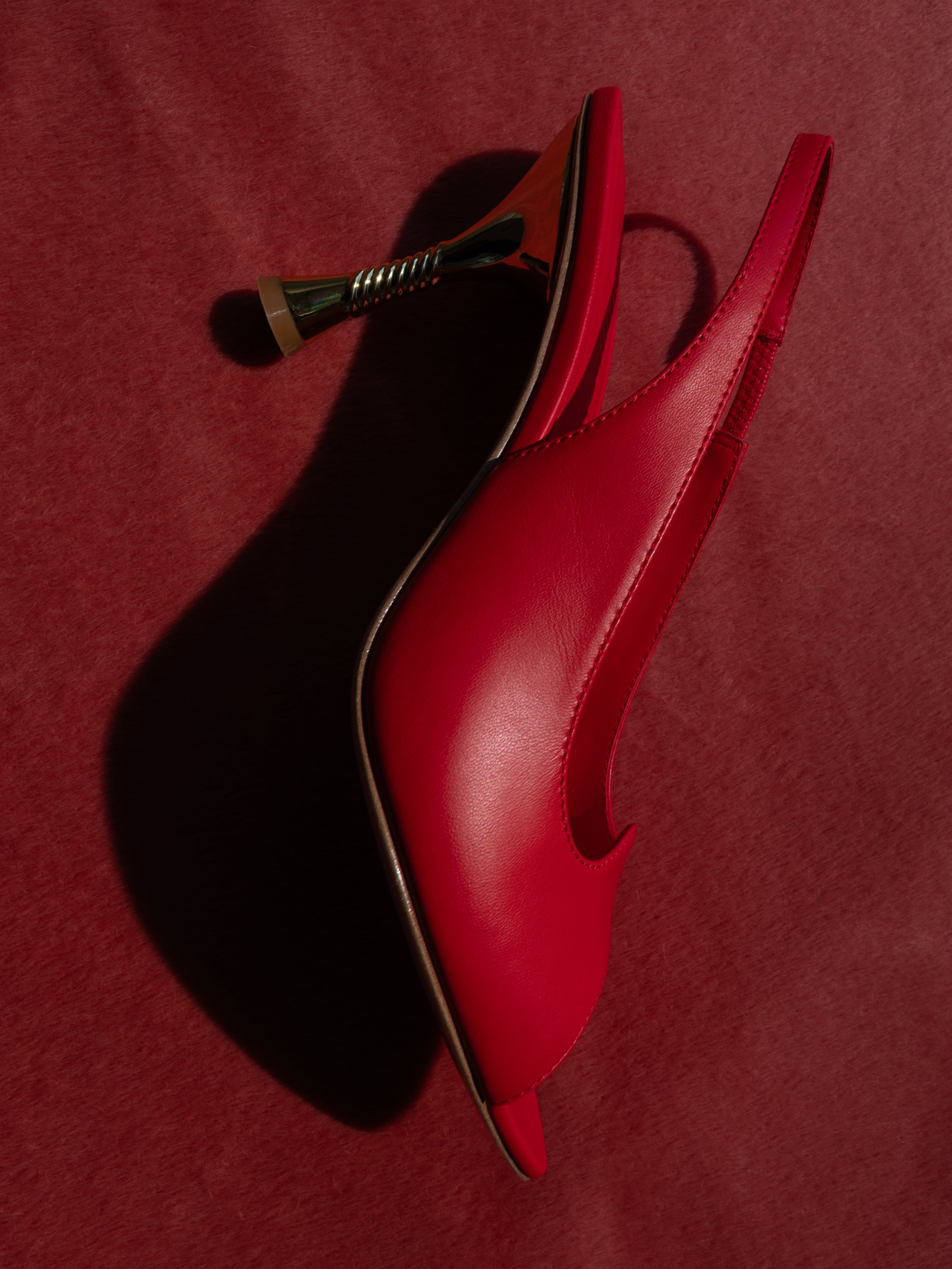 Studio Amelia Helix 90 Slingback in Scarlet Red