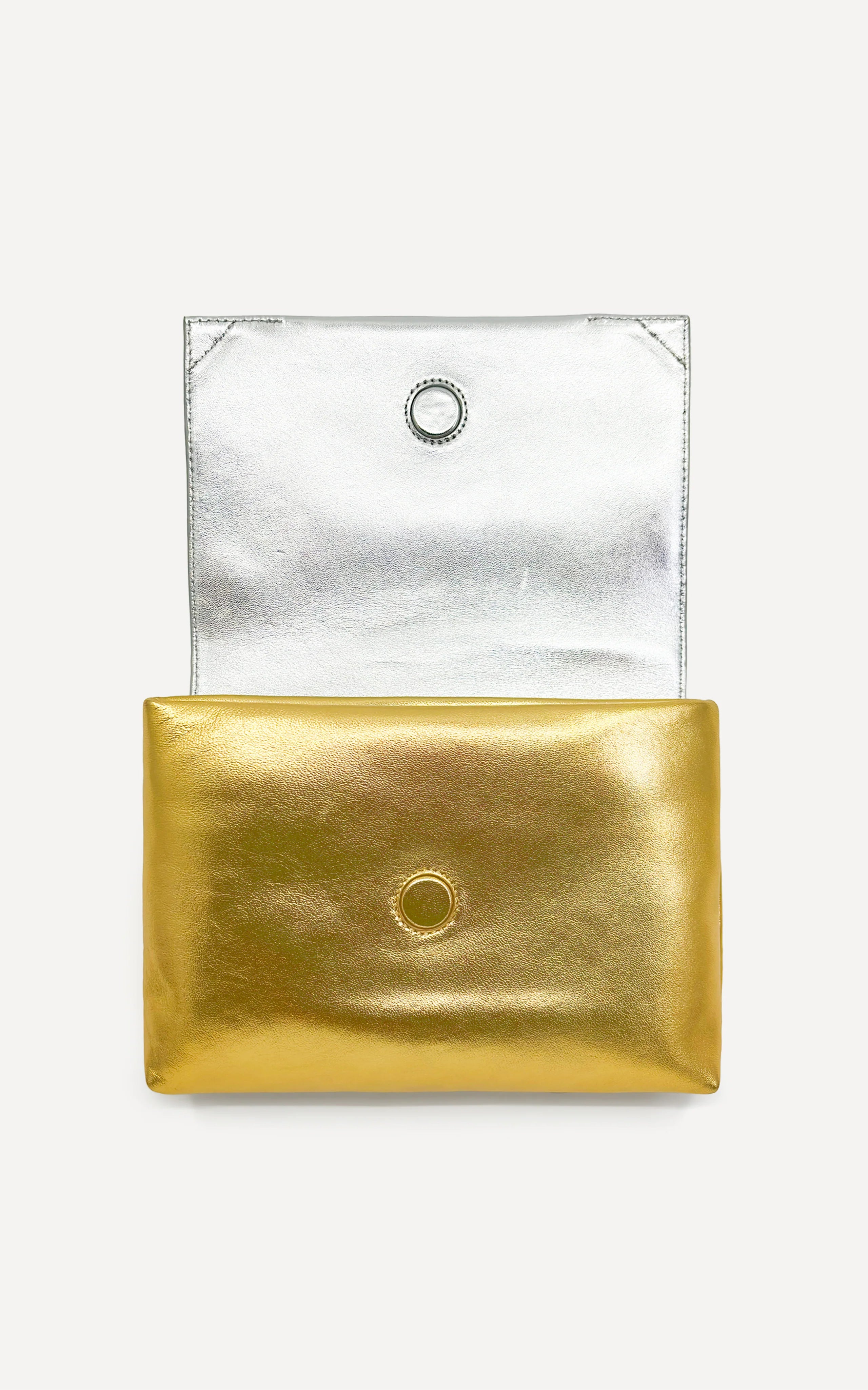 Studio Amelia Sheath Clutch in Gold and Silver