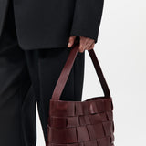 St Agni Woven Mini Tote in Plum