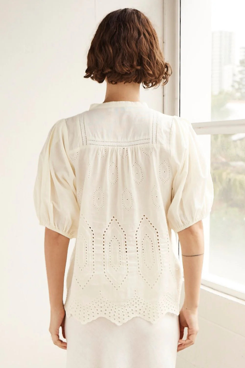 Zoe Kratzmann Gleam Top in Cream Broderie