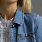 Zoe Kratzmann Palpable Jacket in Light Washed Denim