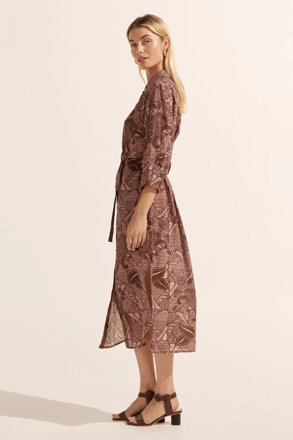 Zoe Kratzmann Pinpoint Dress in Cacao Batik