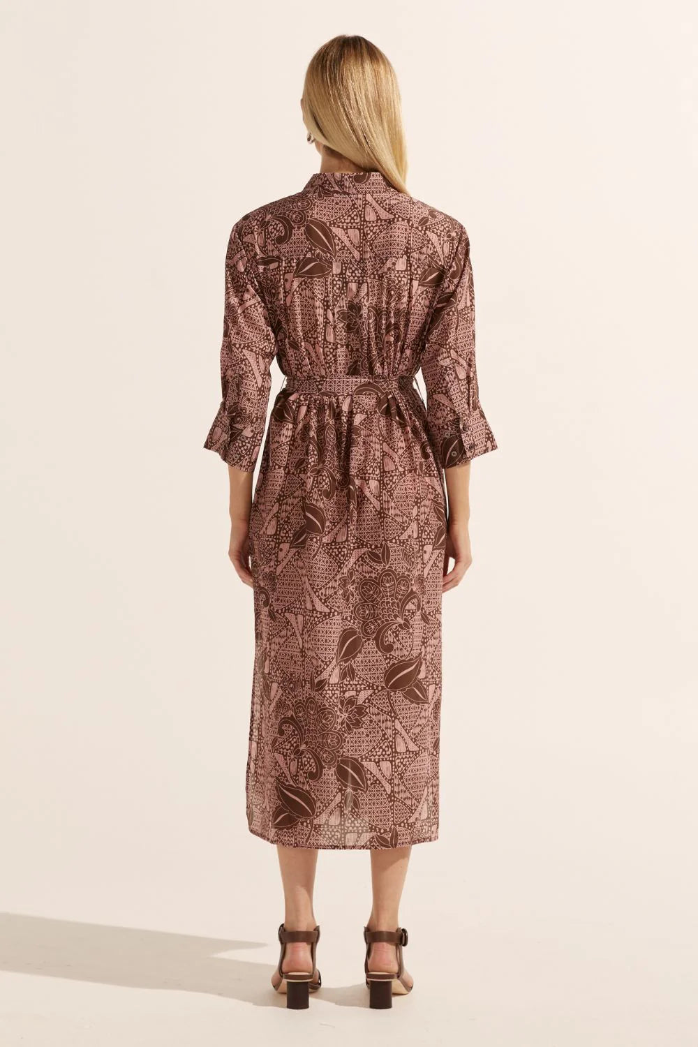 Zoe Kratzmann Pinpoint Dress in Cacao Batik