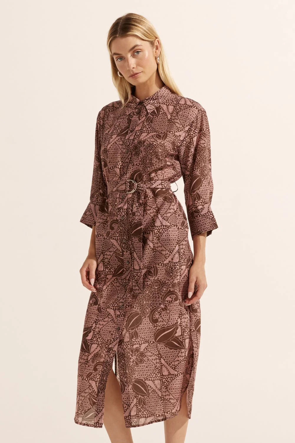 Zoe Kratzmann Pinpoint Dress in Cacao Batik