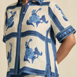 Zoe Kratzmann Pixel Top in Azure Collage