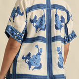 Zoe Kratzmann Pixel Top in Azure Collage