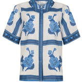Zoe Kratzmann Pixel Top in Azure Collage
