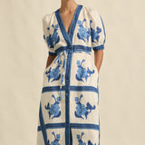 Zoe Kratzmann Portrait Dress in Azure Collage
