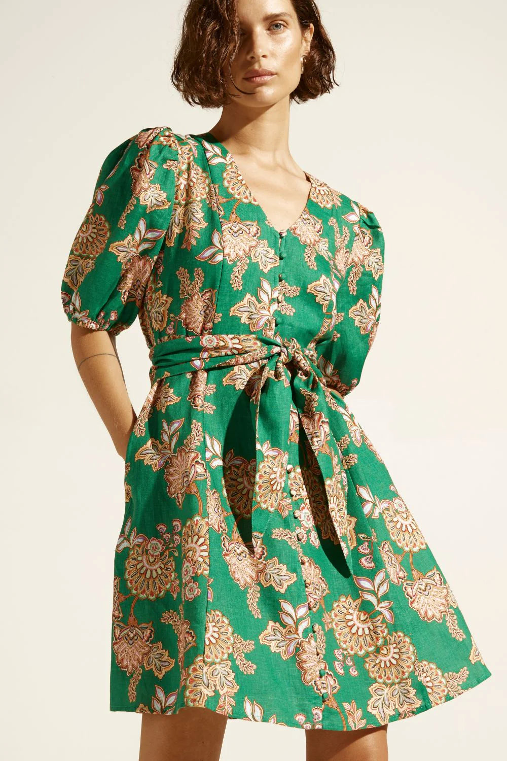 Zoe Kratzmann Quota Dress in K'Gari Palm Green