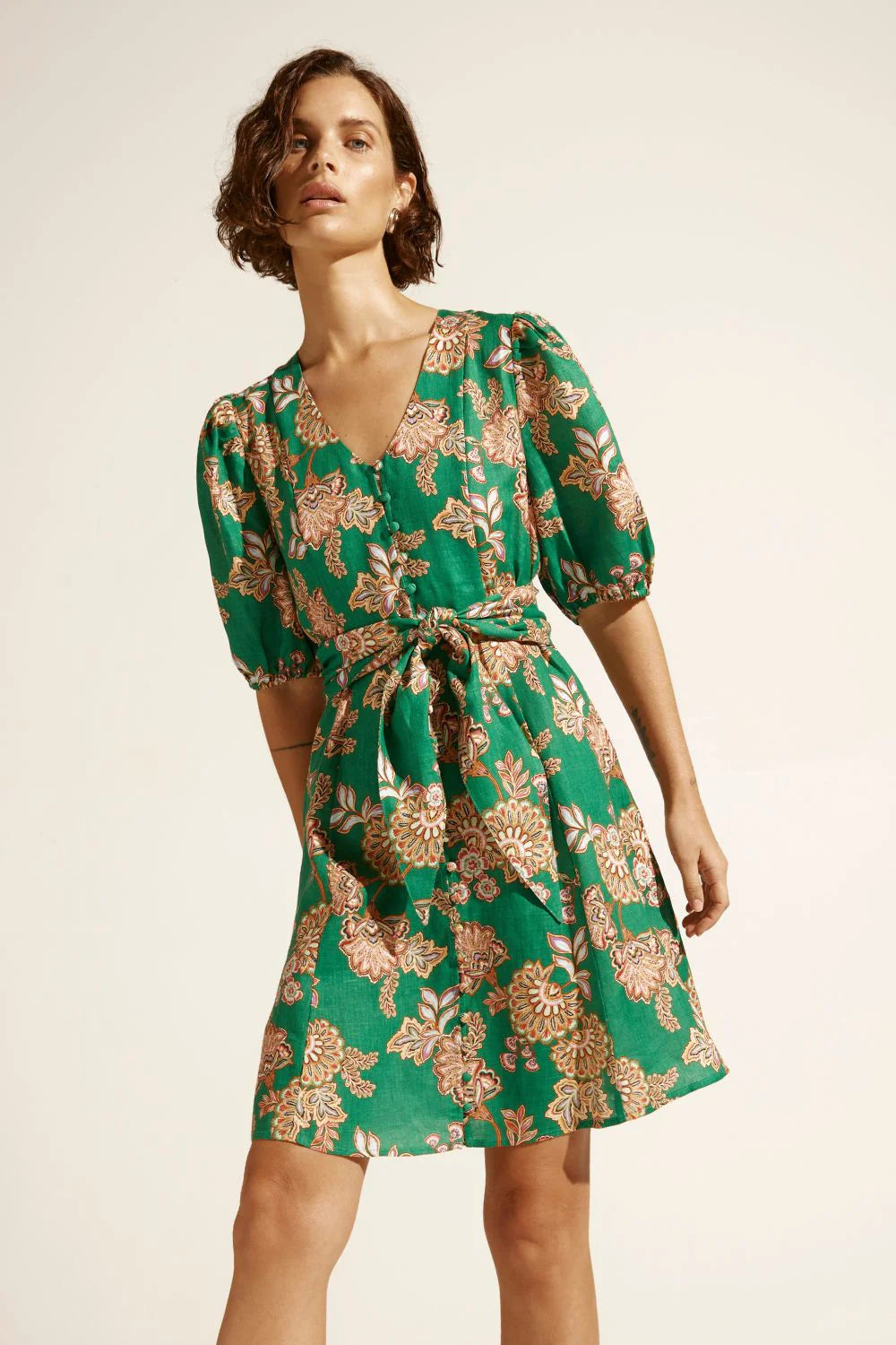 Zoe Kratzmann Quota Dress in K'Gari Palm Green