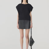 Bassike Slouch Athletic Tank in Black