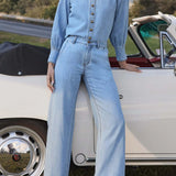Zoe Kratzmann Hanker Top in Light Washed Denim