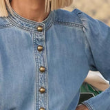 Zoe Kratzmann Hanker Top in Light Washed Denim