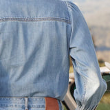 Zoe Kratzmann Hanker Top in Light Washed Denim